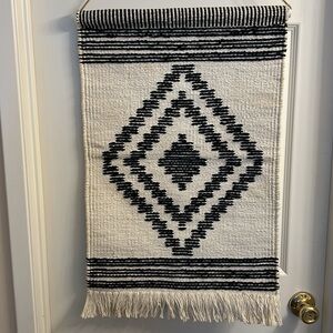 Threshold Black and White Geometric Wall Hanging